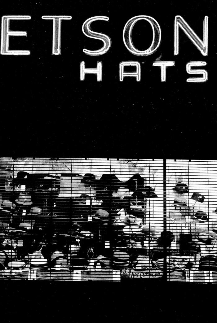 Stetson Hats shop window in New York